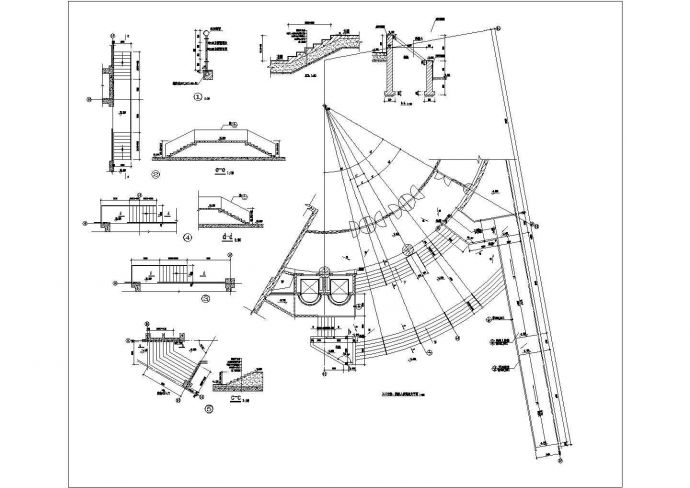 某入口台阶与残疾人坡道CAD设计构造节点详图_图1