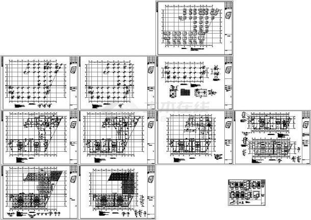[江苏]3层框架结构幼儿园结构施工设计图-图一