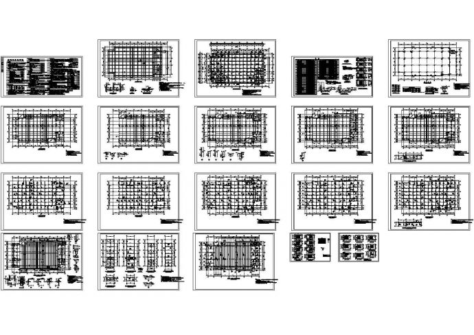 五层框架结构住宅楼结构施工cad图，共二十张_图1