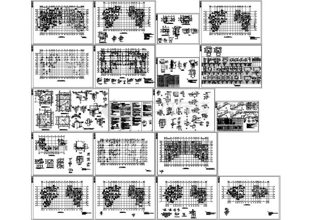 高档商住楼结构工程设计CAD图纸-图一