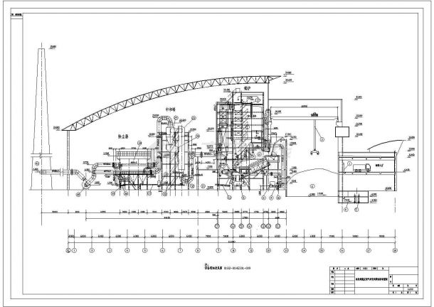某垃圾焚烧设备纵剖图CAD详细完整设计图-图一