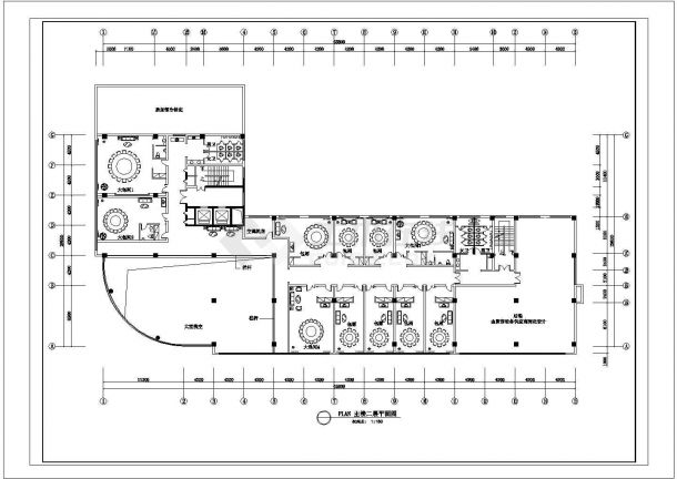 某焦作林源大厦酒店CAD完整节点平面图主楼二层平面图-图一