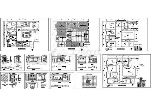 某私宅四居室装修施工CAD图-图二
