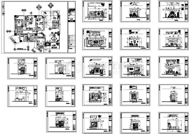 现代四居室内设计方案图-图二
