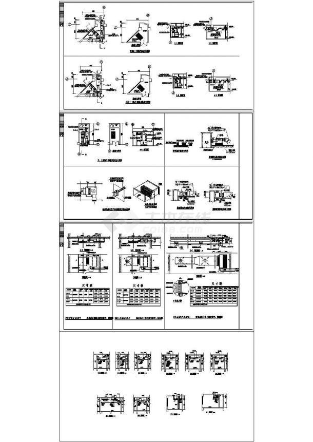 空调管道和排烟排风机安装大样Cad设计图纸-图一