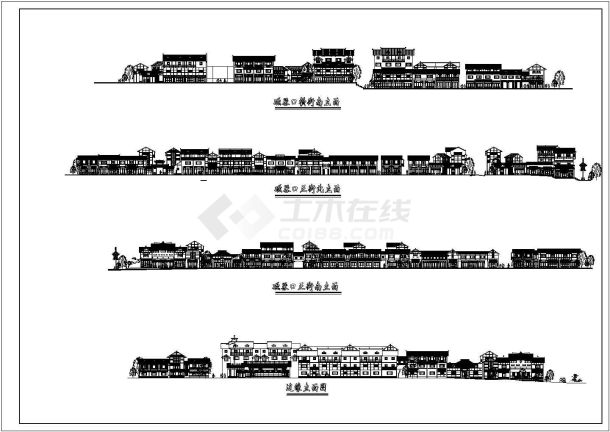 四川乐山市某大型步行街总规划设计CAD施工图-图一