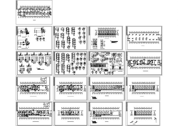 办公楼设计_厂房设计_工厂厂房办公楼结构施工CAD图纸-图一