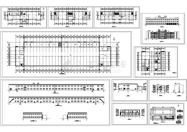 办公楼设计_厂房设计_完整的厂房办公楼方案CAD设计图纸-图一