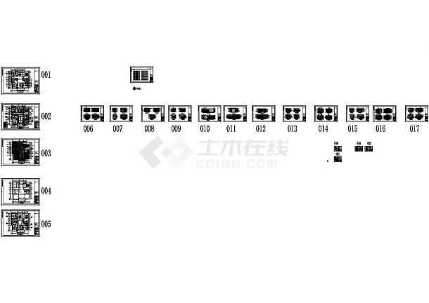 某四居室样板房装修施工图-图一