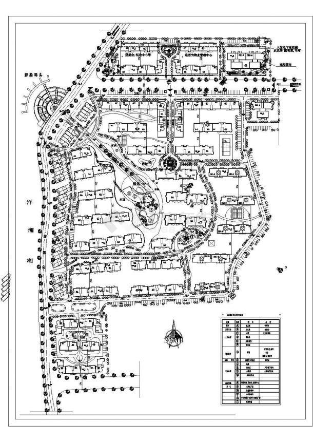 某听涛花园总平面CAD节点完整构造布置图-图一
