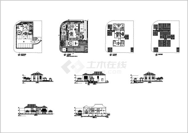 某新加坡风格豪华别墅CAD大样构造施工图-图一