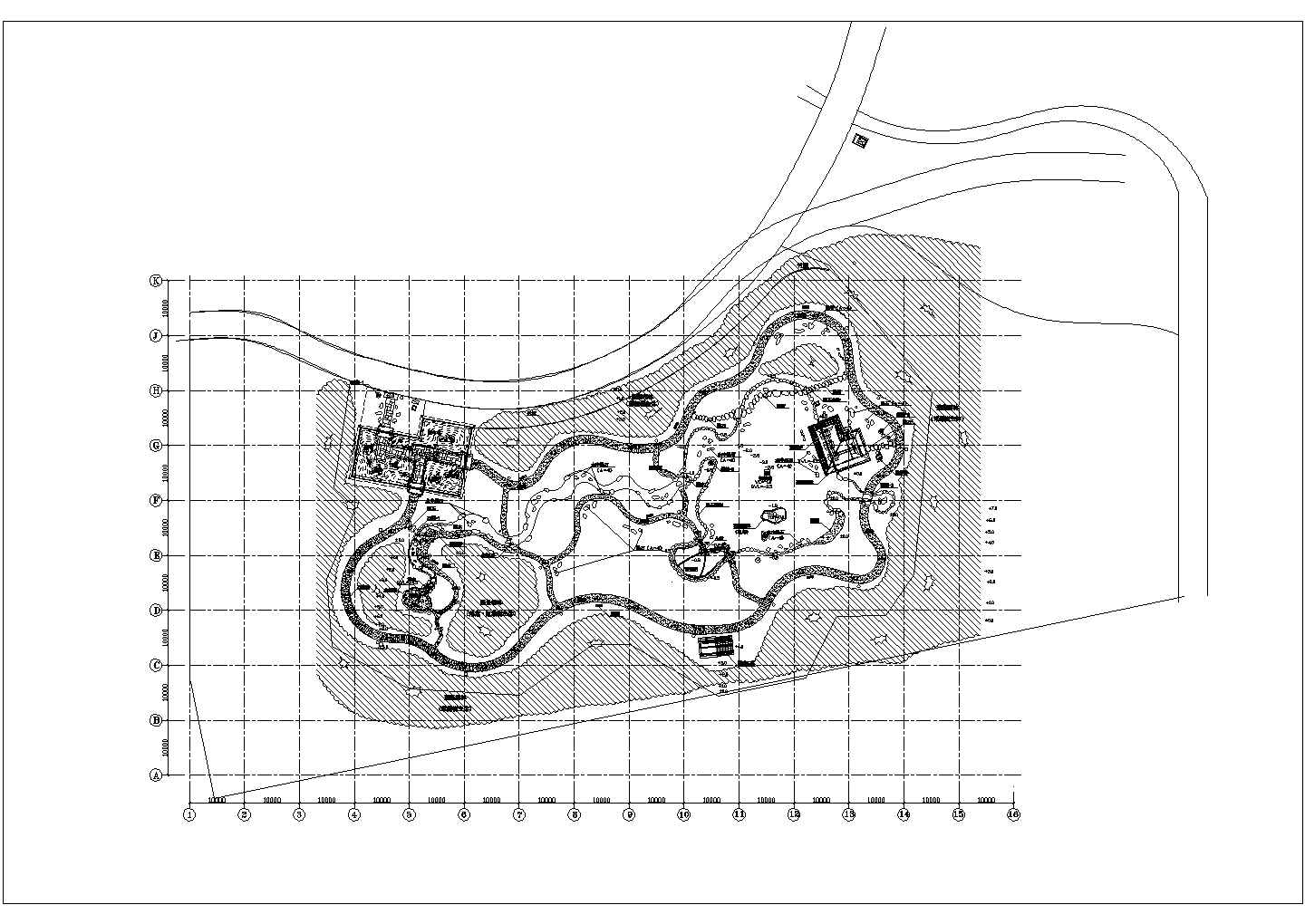 某特色风格公园CAD完整详细构造设计图