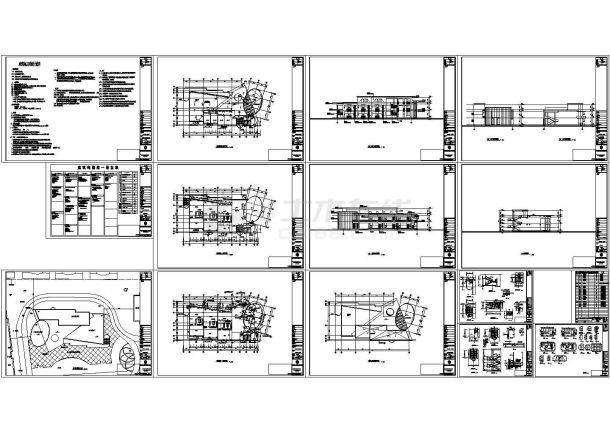 深圳市某地三层幼儿园建筑设计施工图Cad设计图-图一