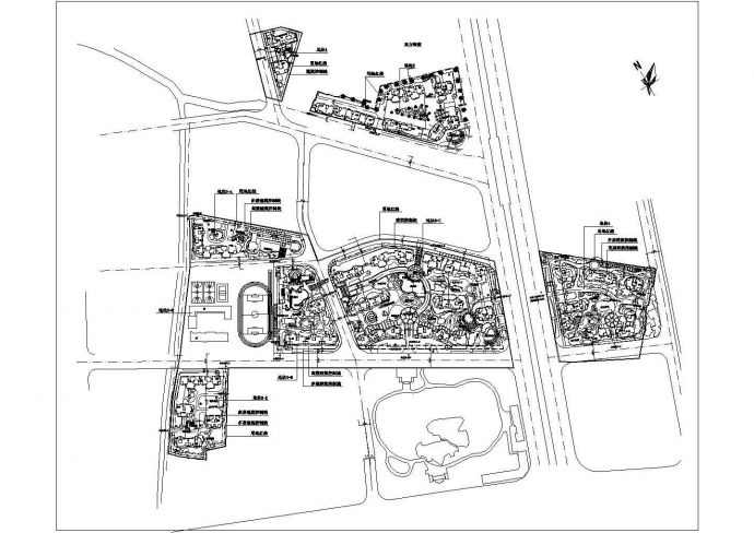 某旧城改造总图CAD详细节点完整设计_图1