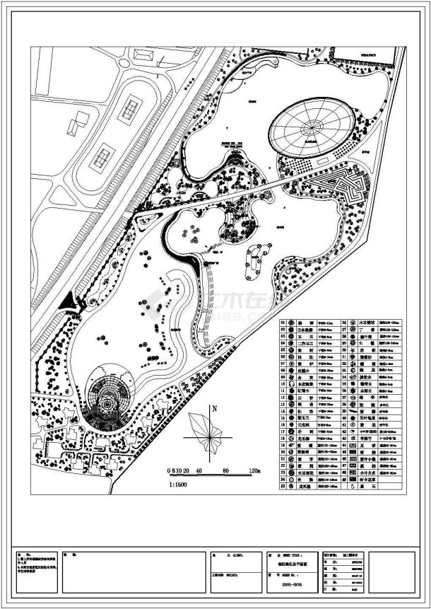 大连某公园绿化CAD节点完整剖面设计种植图-图一