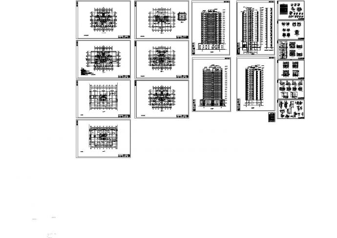 北京高层单身公寓建筑设计cad图纸_图1