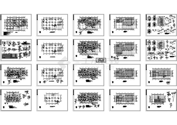 办公楼设计_五层办公楼建筑结构全套设计CAD图纸。(共20张）-图二