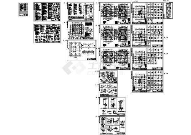 17层剪力墙住宅结构（钻孔灌注桩）施工全套图，12张图纸-图二
