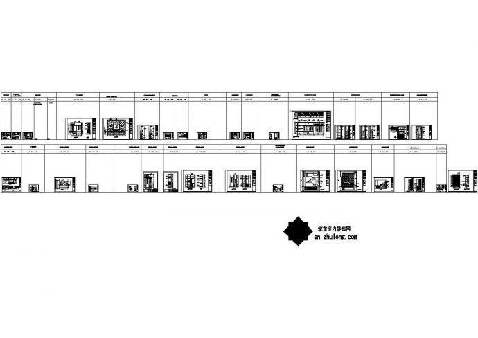 西安知名地产集团豪华社区三层别墅样板间室内装修图_图1