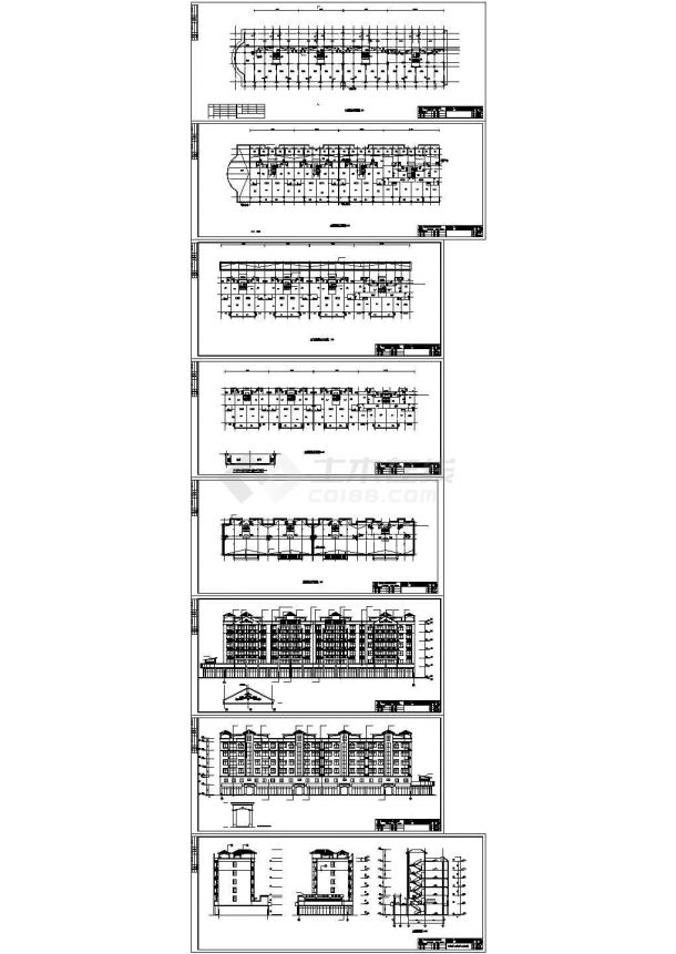 某市凤凰城住宅楼建筑施工图(一层底商)-图一