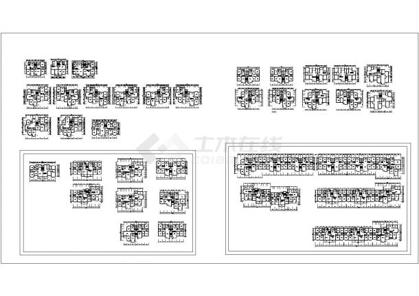 北京市万科花园小区35套经典户型平面建筑设计CAD施工图-图一