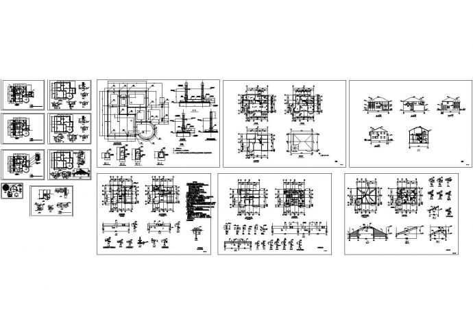 经典别墅全套建筑结构设计CAD图纸_图1