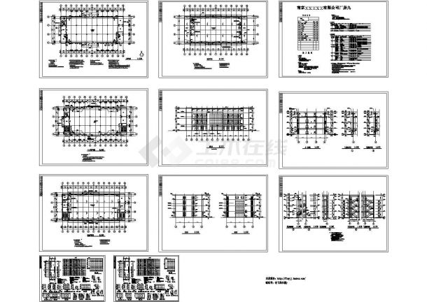 厂房设计_3层框架结构公司厂房建施CAD图-图一