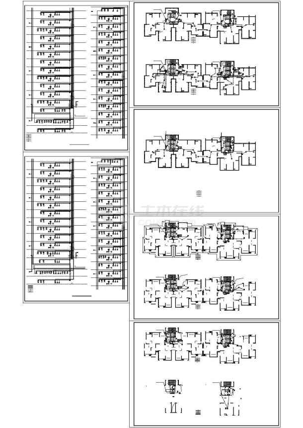 某地高层住宅楼火灾报警系统设计cad全套施工图纸（ 标注详细）-图二