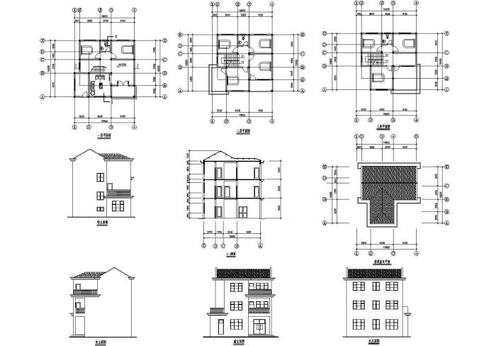 豪华农村住宅设计建筑方案图纸_图1