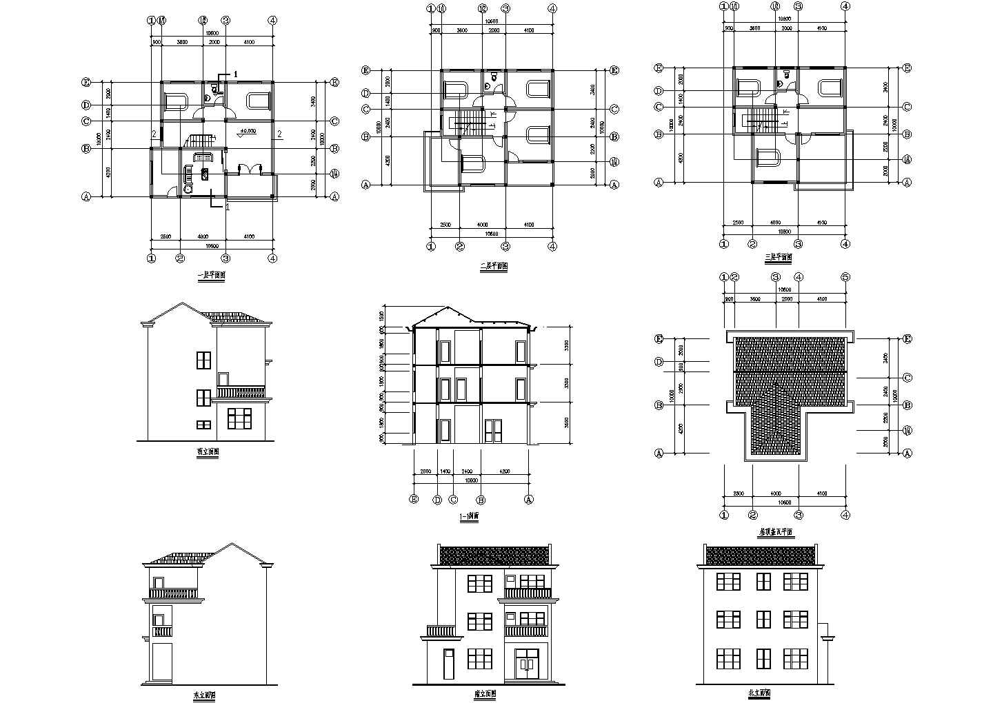 豪华农村住宅设计建筑方案图纸