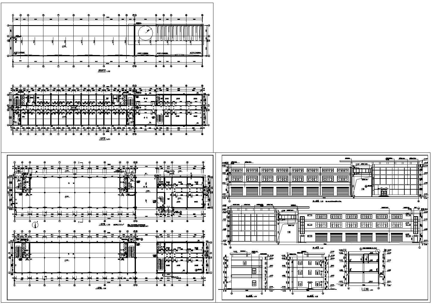 厂房设计_一套三层厂房建筑设计施工图