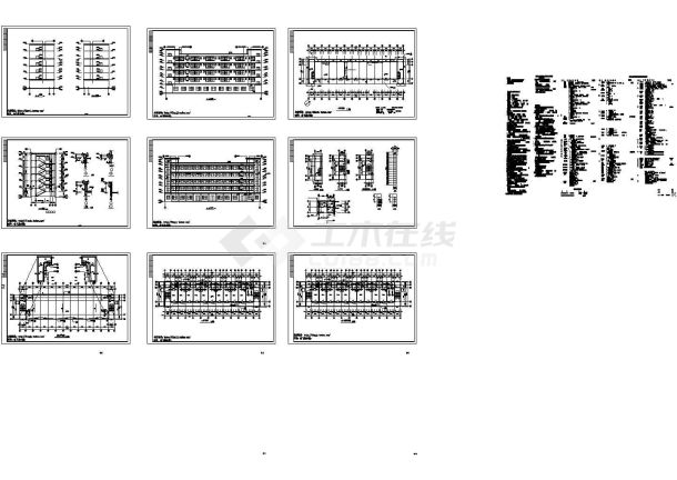 长44米 宽11.5米 5层2585平米工业区宿舍楼建筑施工图【平立剖 节点 楼梯平面 说明】cad施工图设计-图一