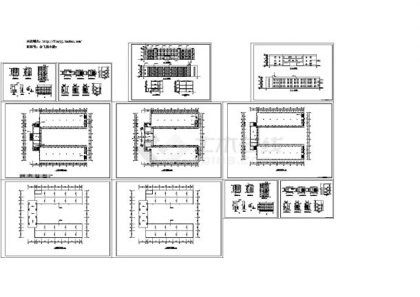 厂房设计_3层厂房建筑施工设计CAD图-图一
