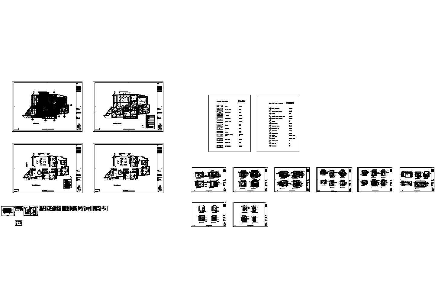 海景花园小区某三室两厅两卫户型私人住宅现代风格室内装修设计cad全套施工图（含高清实景图片）