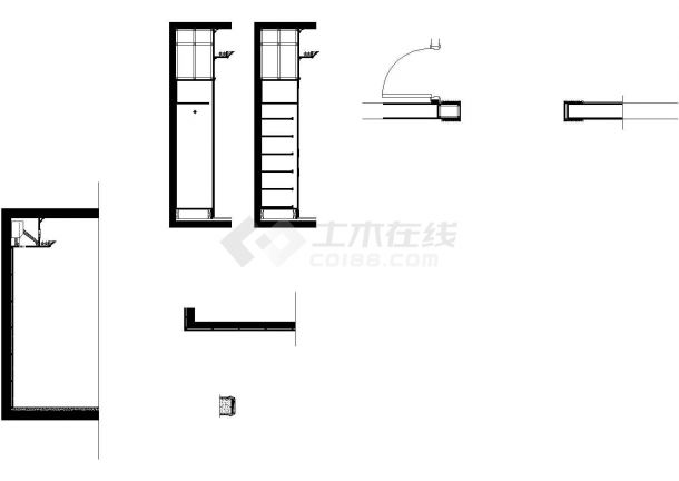 某三居室户型私人住宅现代潮流风格室内装修设计cad全套施工图（甲级院设计）-图二