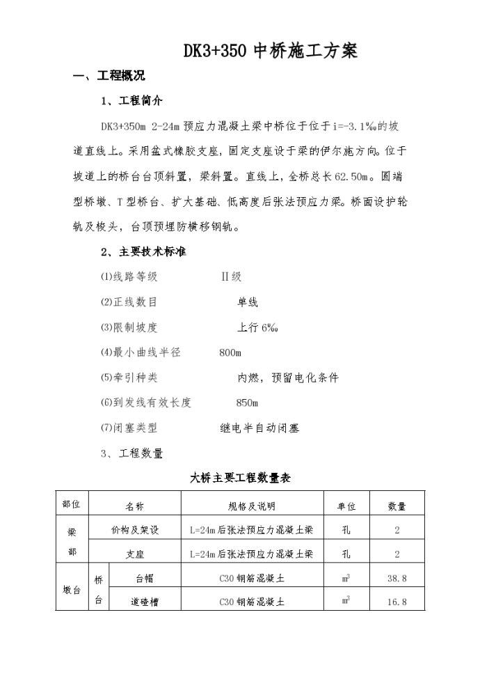 DK3350预应力混凝土梁中桥施工文案_图1