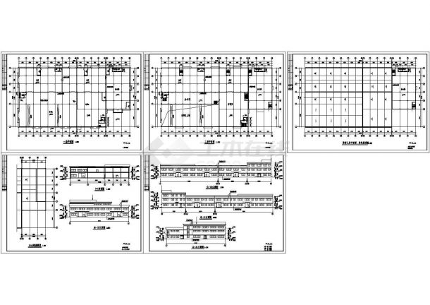 青岛外爱高科公司主体二层局部三层车间仓库办公综合楼设计cad全套建筑施工图（标注详细）-图一