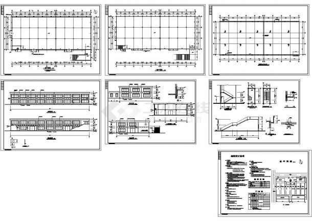 某二层框架结构工业厂房（4405㎡）设计cad全套建筑施工图（含设计说明）-图一