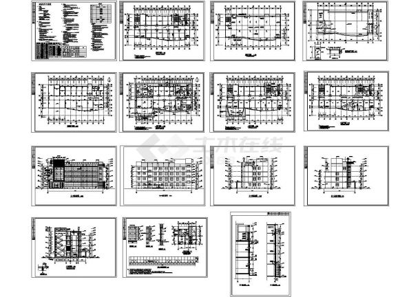 某四层医院门诊楼CAD建施图，12张图纸-图一