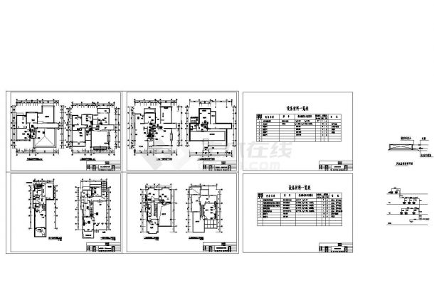 DF户型别墅全套空调设计CAD施工图-图一