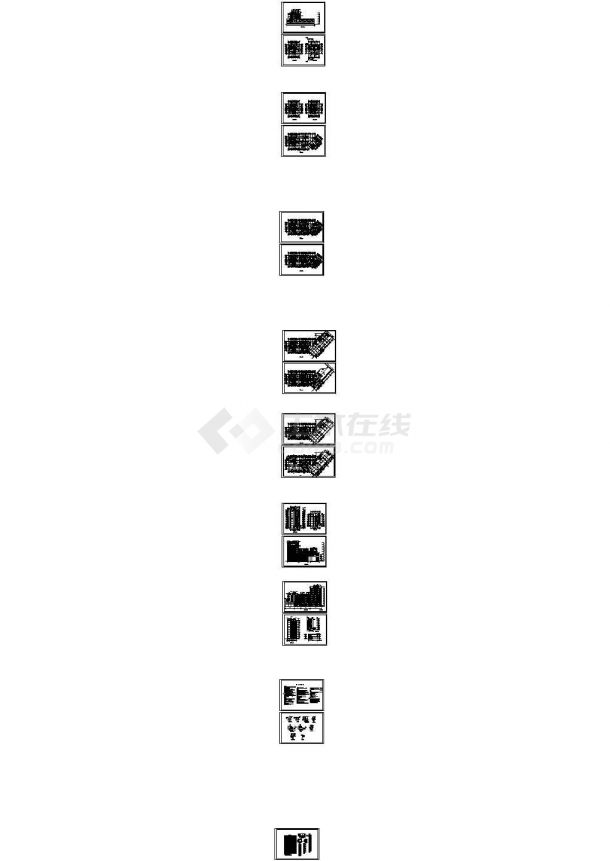 贵阳市某5500平米9层住宅楼建筑设计CAD施工图-图一