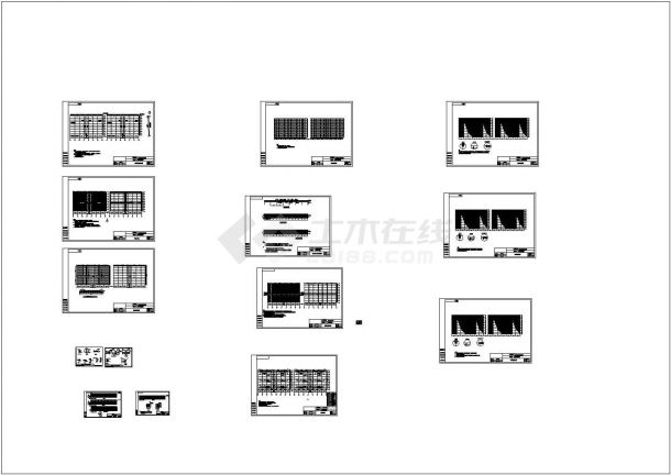 玻璃智能连栋温室大棚施工图15张-图一