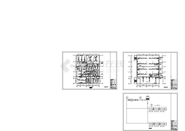 办公楼设计_工厂办公楼空调整套平面设计图纸-图一
