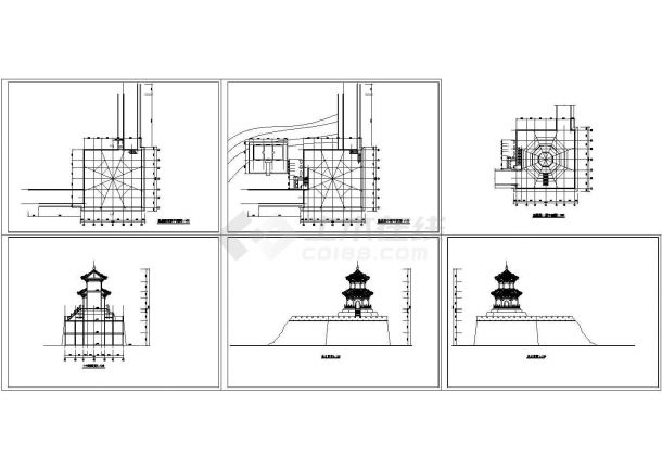 【杭州】某地古街道古建筑全套建筑施工设计cad图纸-图一