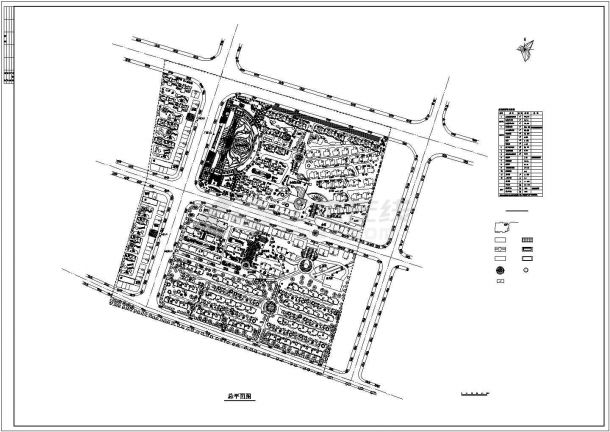 惠州市某大型居住区总规划设计CAD施工图-图一