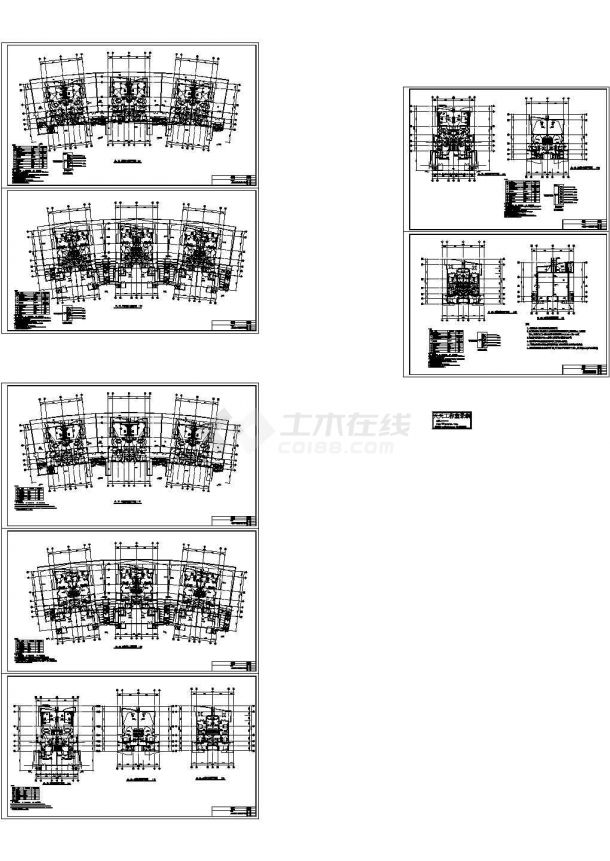 扬州五层住宅楼电气系统设计施工cad图纸，共七张-图一