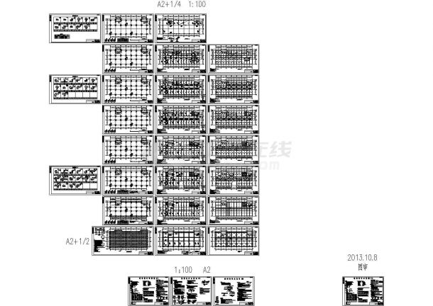地上七层框架剪力墙结构住院楼结构CAD施工图-图二