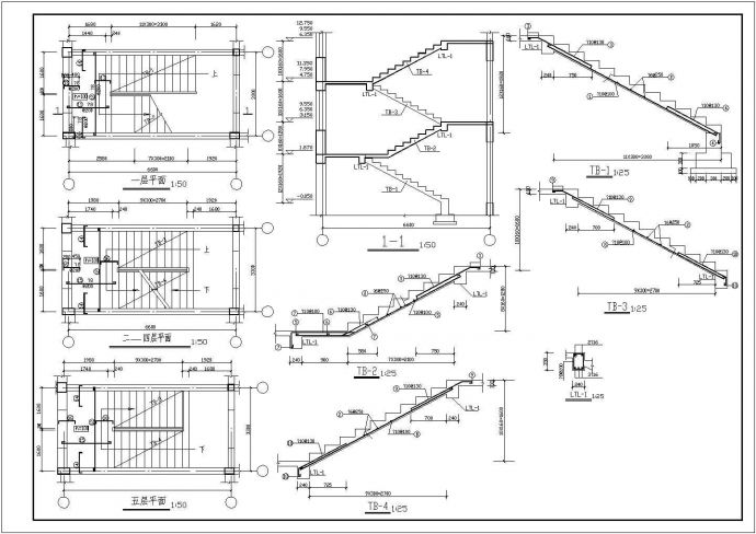 某楼梯配筋节点构造详图设计_图1