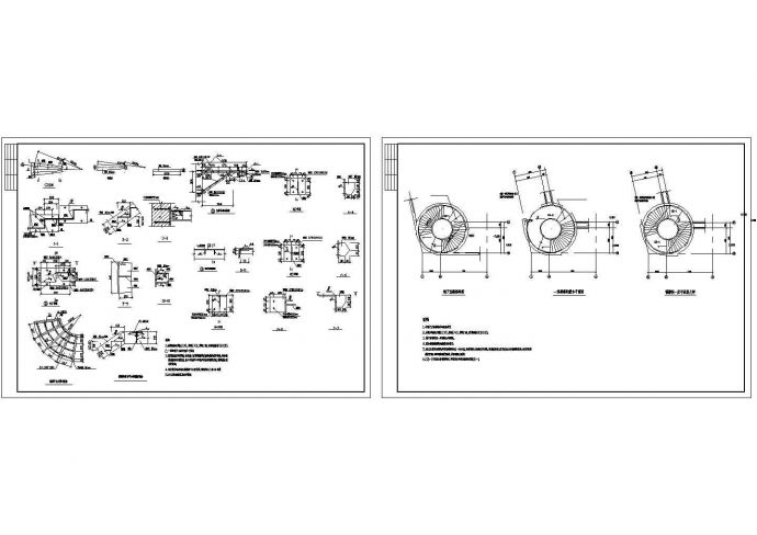 某旋转楼梯节点详细设计CAD图_图1