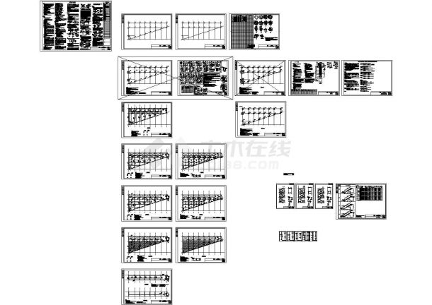 地上四层框架结构商业楼结构施工图_dwg，24张图纸-图一